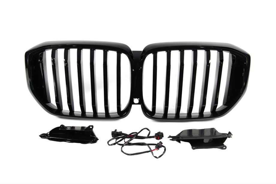 BMW X5 G05 2019–2026 1 Bar LED kidney grilles (2019-2022, gloss black) Image