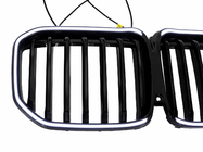 BMW X7 G07 2019- 1 Bar LED kidney grilles (2019-2022, gloss black) photo 4