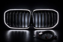 BMW X7 G07 2019- M-Look LED kidney grilles (2019-2022, gloss black) photo 11