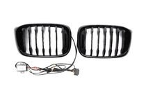 BMW X3 G01 2018- Kidney Grilles 1 Bar LED (2018-2021, Gloss Black) photo 6