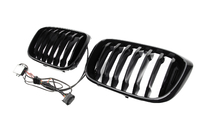 BMW X3 G01 2018- Kidney Grilles 1 Bar LED (2018-2021, Gloss Black) photo 7