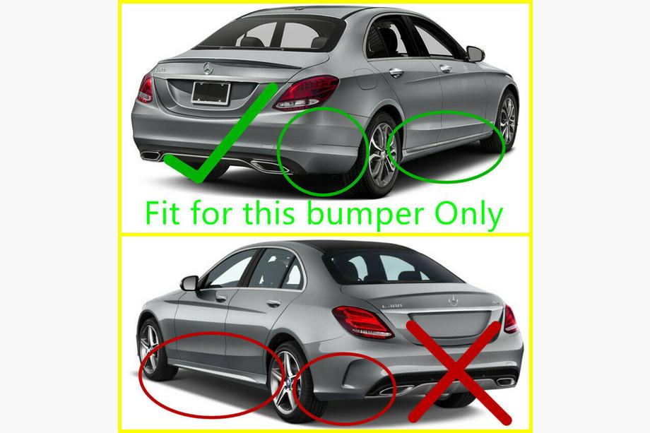 Mercedes C-class W205 2014-2021 Premium Rear Mud Flaps (for Base, 2 pcs) Photo 2