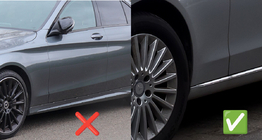 Mercedes C-class W205 2014-2021 Front mud flaps Premium (for Base, 2 pcs) photo 2