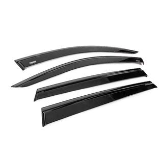Window wind deflectors with black trim Niken Luxury (4 pcs) Audi Q7 2015–2026 photo 3
