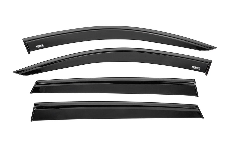 Audi Q7 2015–2026 Window wind deflectors with black trim Niken Luxury (4 pcs) Image