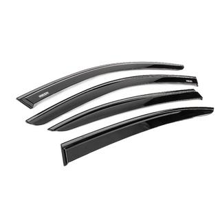 Window wind deflectors with black trim Niken Luxury (4 pcs) photo 3