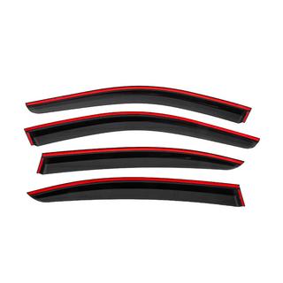 Window wind deflectors with black trim Niken Luxury (4 pcs) photo 4