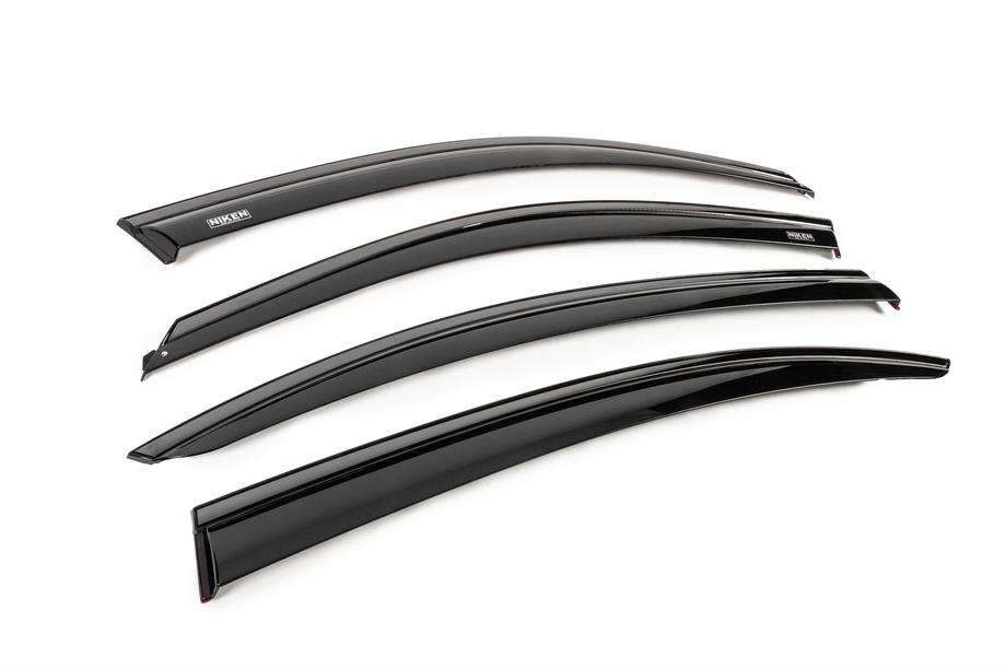BMW 3 Series F30/F31 2012-2019 Window wind deflectors with black trim Niken Luxury (4 pcs) Photo 3