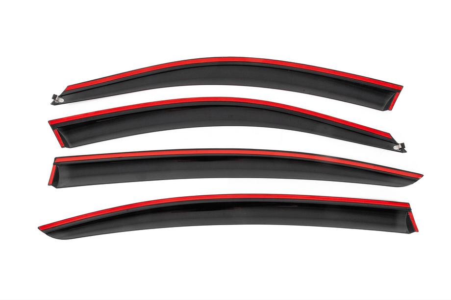 BMW 3 Series F30/F31 2012-2019 Window wind deflectors with black trim Niken Luxury (4 pcs) Photo 4