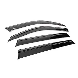 Window wind deflectors with black trim Niken Luxury (4 pcs) photo 3