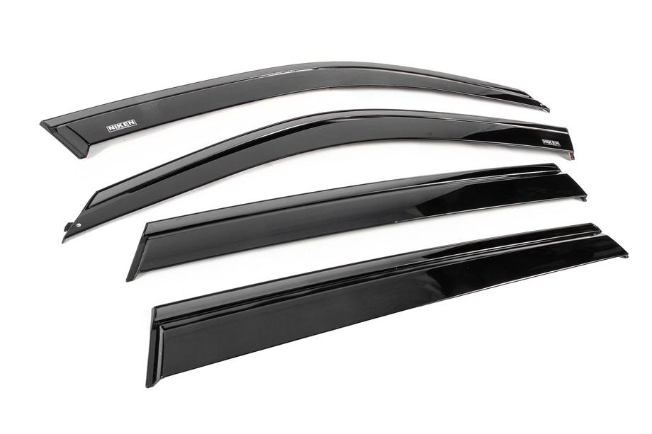 BMW X5 E70 2007-2013 Window wind deflectors with black trim Niken Luxury (4 pcs) Photo 3