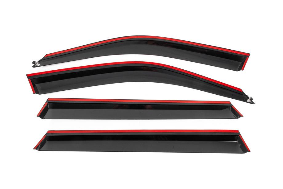 BMW X5 E70 2007-2013 Window wind deflectors with black trim Niken Luxury (4 pcs) Photo 4