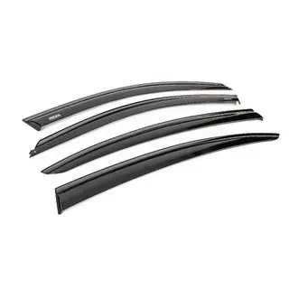 Window wind deflectors with black trim Niken Luxury (4 pcs) photo 3