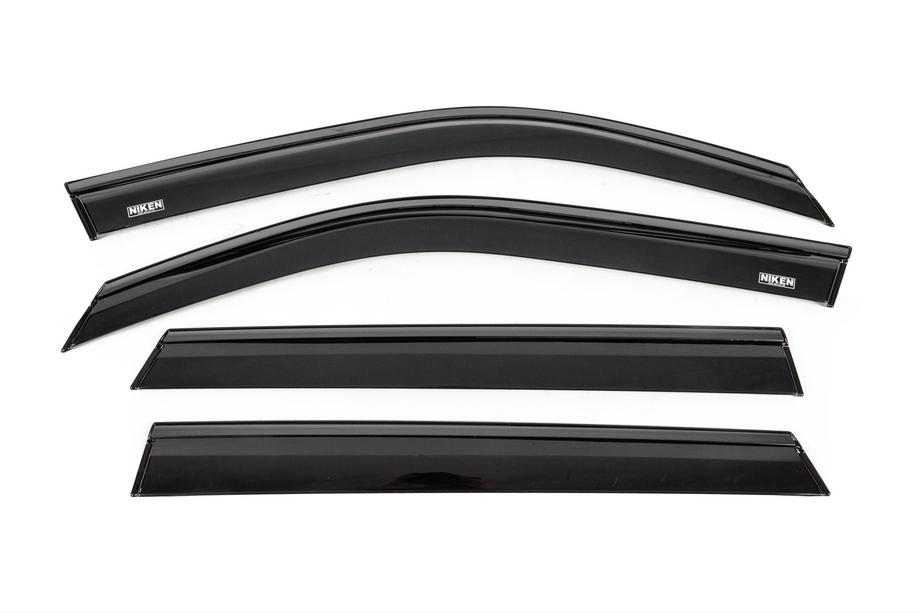 Dacia Duster 2024- Window wind deflectors with black trim Niken Luxury (4 pcs) Image