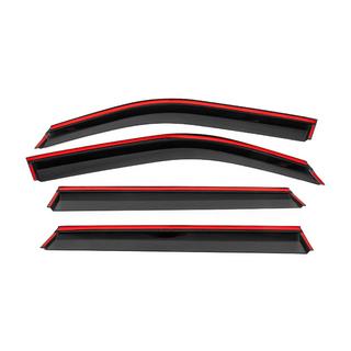 Window wind deflectors with black trim Niken Luxury (4 pcs) photo 4