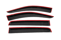 Ford Ranger 2011–2022 Window deflectors with black molding Niken Luxury (2015-2022, 4 pcs) photo 4