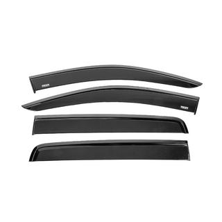 Window deflectors with black molding Niken Luxury (2015-2022, 4 pcs) Ford Ranger 2011–2022 photo 1