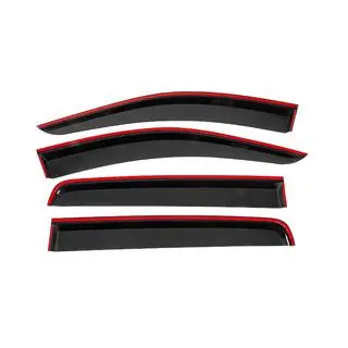 Window deflectors with black molding Niken Luxury (2015-2022, 4 pcs) photo 4