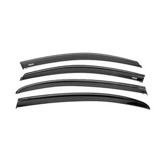 Window wind deflectors with black molding Niken Luxury (SD, 4 pcs) Fiat Tipo 2016- photo 1
