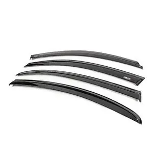 Window wind deflectors with black molding Niken Luxury (SD, 4 pcs) photo 2