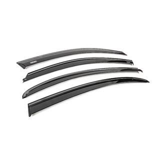 Window wind deflectors with black molding Niken Luxury (SD, 4 pcs) Fiat Tipo 2016- photo 3