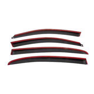 Window wind deflectors with black molding Niken Luxury (SD, 4 pcs) Fiat Tipo 2016- photo 4