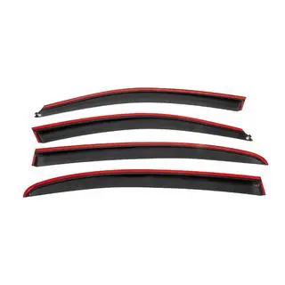 Window wind deflectors with black molding Niken Luxury (SD, 4 pcs) photo 4