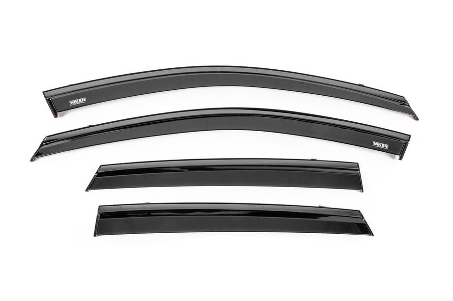 Hyundai Tucson NX4 2021- Window wind deflectors with black trim Niken Luxury (4 pcs) Image