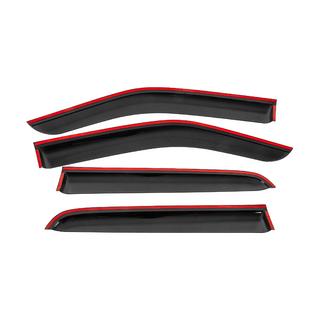 Window wind deflectors with black trim Niken Luxury (4 pcs) photo 4
