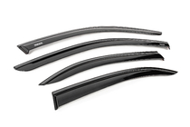 Mercedes C-class W204 2007-2015 Window wind deflectors with black trim Niken Luxury (4 pcs) photo 3