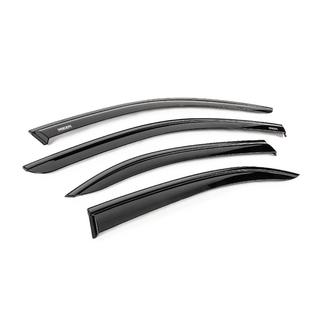 Window wind deflectors with black trim Niken Luxury (4 pcs) photo 3