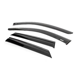 Window wind deflectors with black trim Niken Luxury (4 pcs) photo 2