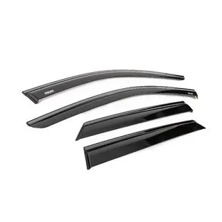Window wind deflectors with black trim Niken Luxury (4 pcs) photo 3