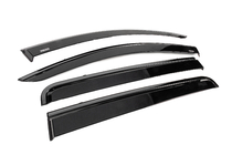 Mitsubishi L200 2015-2024 Window wind deflectors with black trim Niken Luxury (4 pcs) photo 3