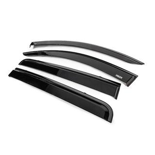Window wind deflectors with black trim Niken Luxury (4 pcs) photo 2