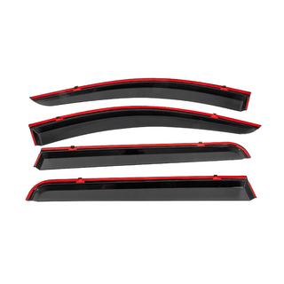 Window wind deflectors with black trim Niken Luxury (4 pcs) photo 4