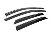Nissan Qashqai 2021- Window wind deflectors with black trim Niken Luxury (4 pcs) photo 3