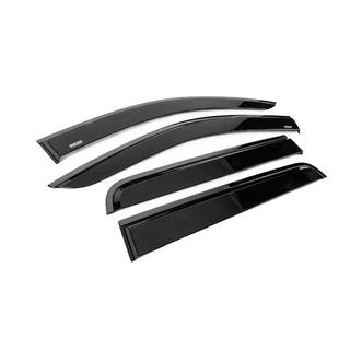Window wind deflectors with black trim Niken Luxury (4 pcs) Nissan Navara/NP300 2016- photo 3