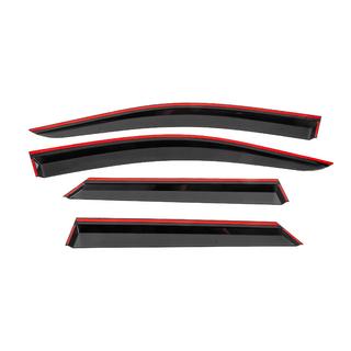 Window wind deflectors with black trim Niken Luxury (4 pcs) Peugeot 3008 2016-2023 photo 4