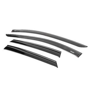 Window wind deflectors with black trim Niken Luxury (4 pcs) photo 2
