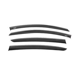 Window wind deflectors with black molding Niken Luxury (SD, 4 pcs) Renault Megane IV 2016-2025 photo 1