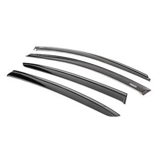 Window wind deflectors with black molding Niken Luxury (SD, 4 pcs) Renault Megane IV 2016-2025 photo 2