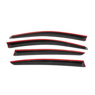 Window wind deflectors with black molding Niken Luxury (SD, 4 pcs) Renault Megane IV 2016-2025 photo 4