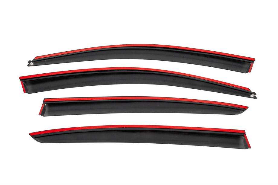 Renault Megane IV 2016-2025 Window wind deflectors with black molding Niken Luxury (SD, 4 pcs) Photo 4
