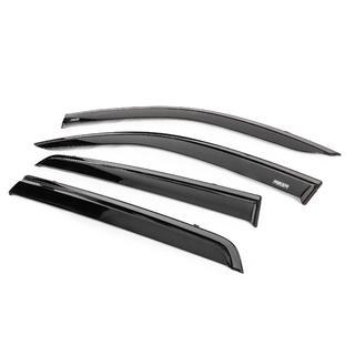 Window wind deflectors with black trim Niken Luxury (4 pcs) photo 2