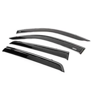 Window wind deflectors with black trim Niken Luxury (4 pcs) photo 2