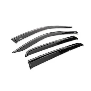 Window wind deflectors with black trim Niken Luxury (4 pcs) photo 3