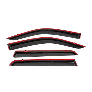 Window wind deflectors with black trim Niken Luxury (4 pcs) photo 4