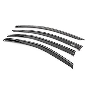 Window wind deflectors with black molding Niken Luxury (SD, 4 pcs) photo 2