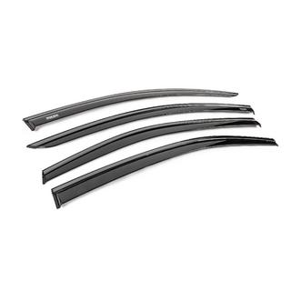 Window wind deflectors with black molding Niken Luxury (SD, 4 pcs) photo 3